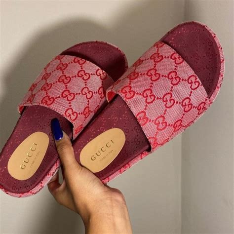 pink gucci slides women|gucci slides pink tiger.